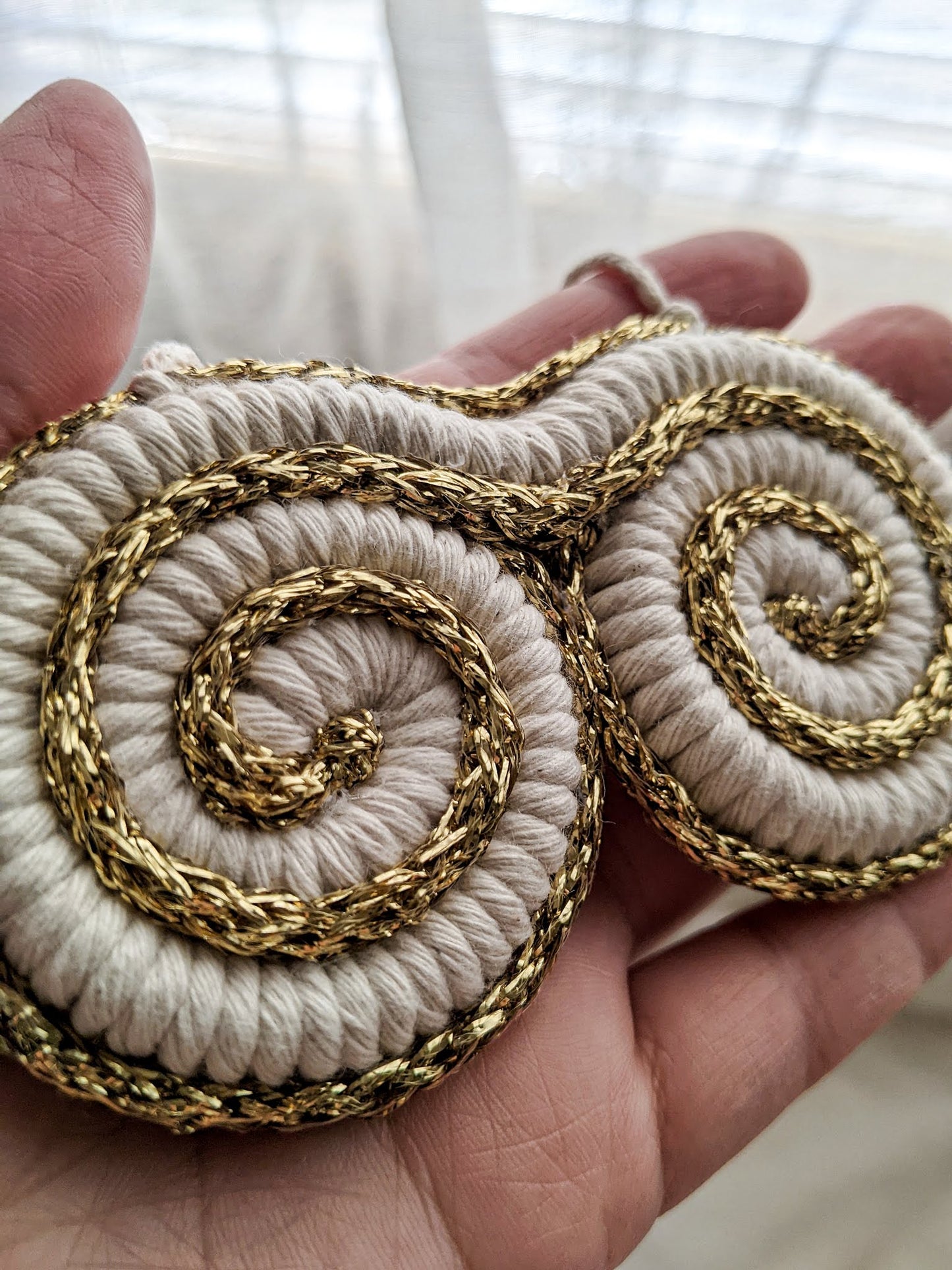GOLD TRIM Macrame HMong Motifs