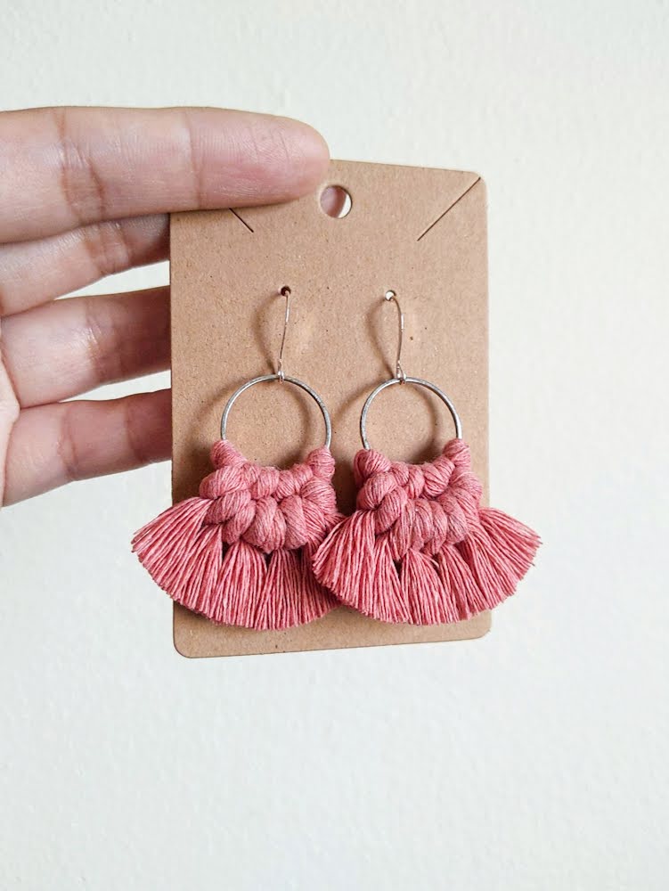DAINTY FRINGE Macrame Earrings