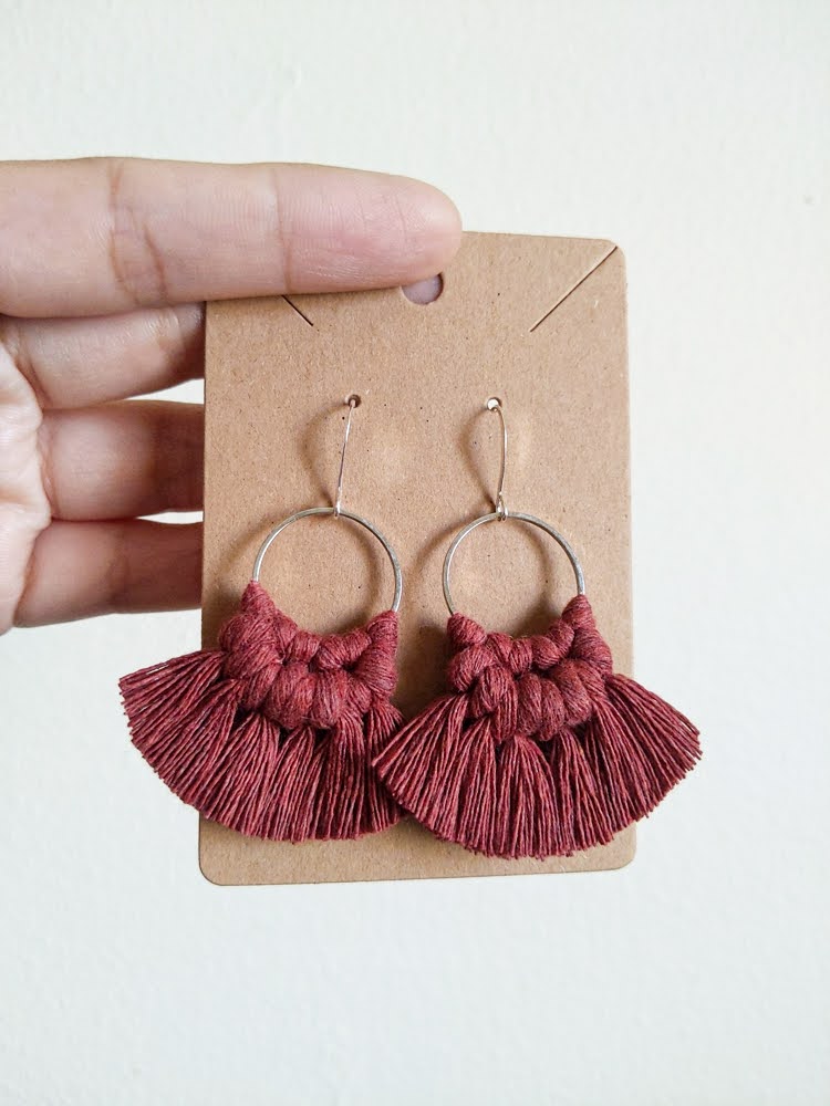 DAINTY FRINGE Macrame Earrings
